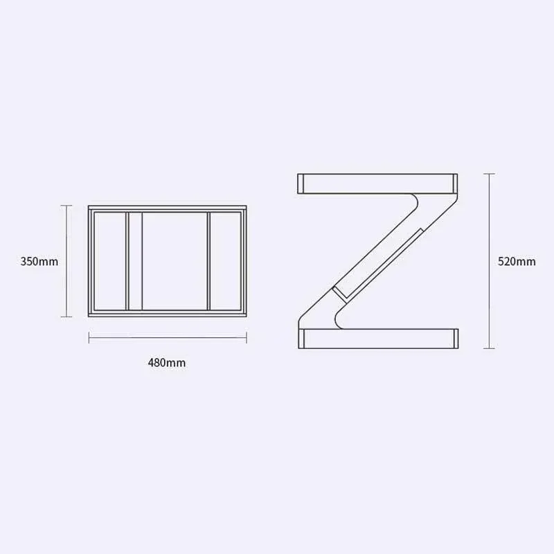 Z-shaped end table